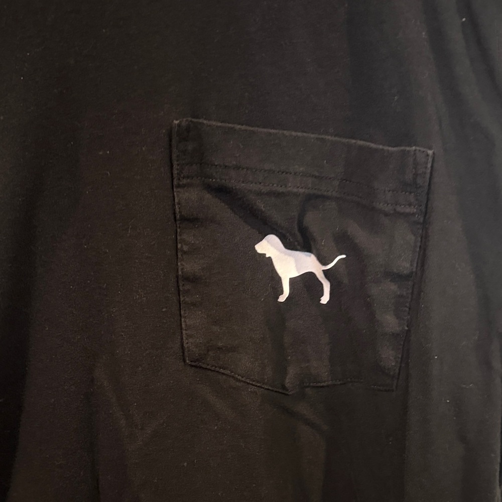 PINK Victoria's Secret Black Long Sleeve Shirt with Logo - Picture 3 of 7